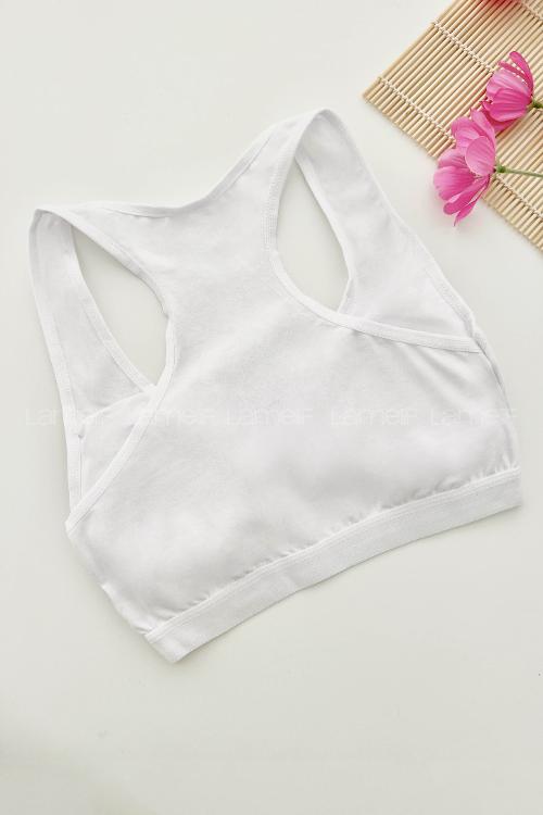 White Cotton Without Underwire Unsupport Bralet
