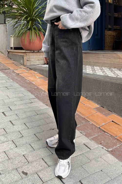Lamelif Kemer Tokalı Baggy Jean