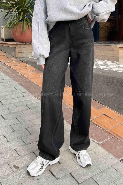 Lamelif Kemer Tokalı Baggy Jean