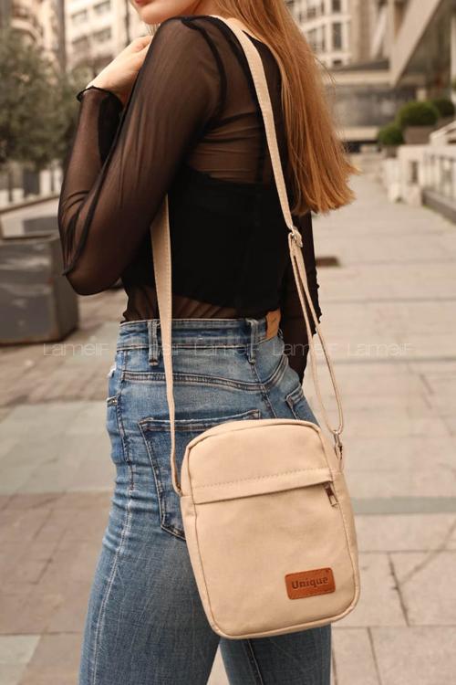 Cream Without Accessories Rope Hand Bag Bag