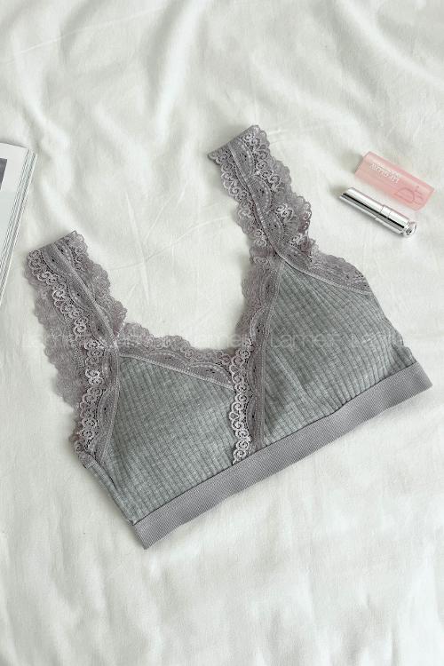 Lamelif Dantel Askılı Pedli Sporcu Sütyen