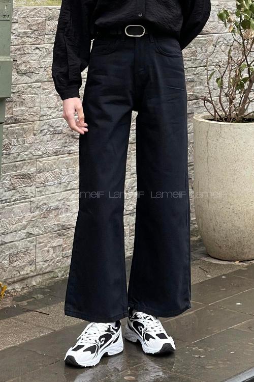 Smoked Denim High Waist Denim Pants