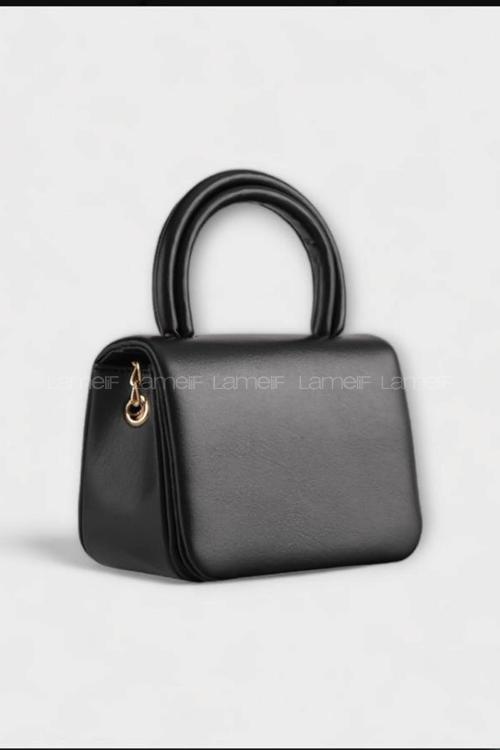 Lamelif Mini Çapraz Askılı Ve El Çantası Helen Siyah 