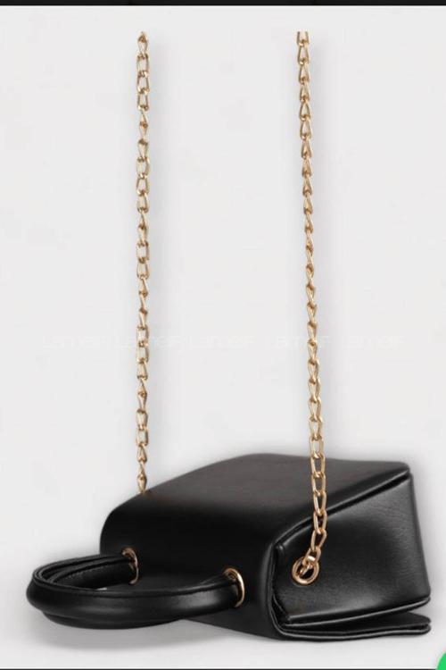 Lamelif Mini Çapraz Askılı Ve El Çantası Helen Siyah 