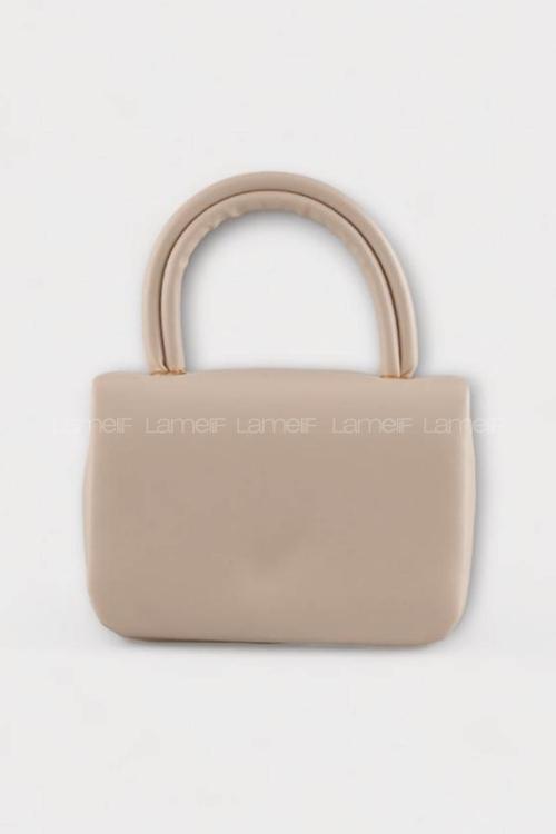Lamelif Mini Çapraz Askılı Ve El Çantası Helen Vizonrengi