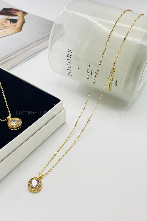 Gold Silver Drop Necklace