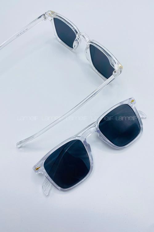 Lamelif Hemnes Şeffaf Çerçeve Siyah Güneş Gözlüğü