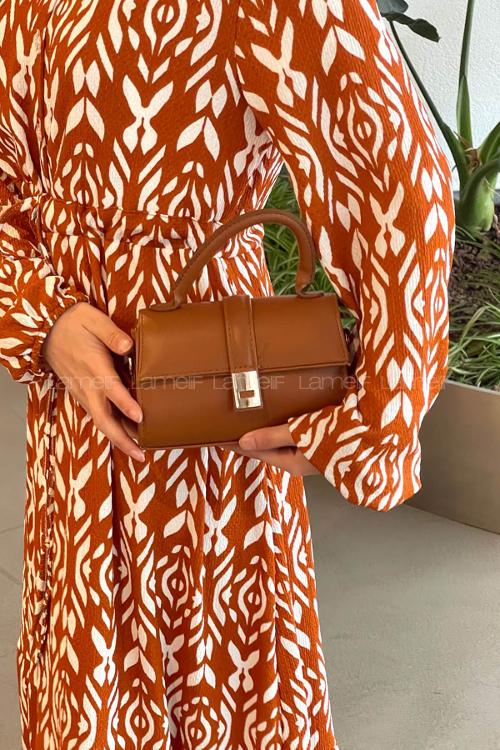 Tan With Suspenders Skin Hand Bag Bag