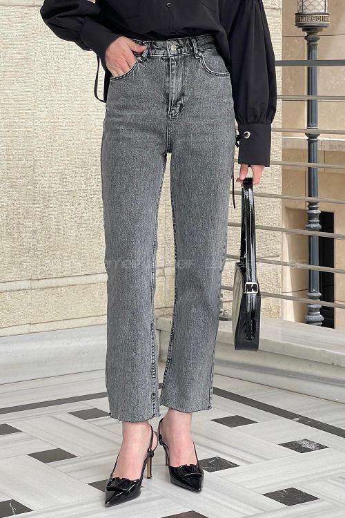 Smoked Denim Normal Waist Denim Pants