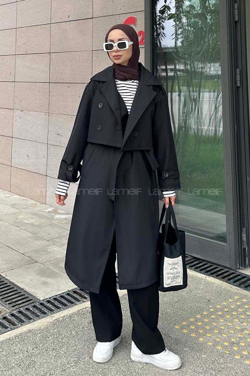 Lamelif Sihirli Trenç Siyah