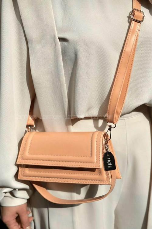 Lamelif Mini Julia Model Kadın El Ve Omuz Çantası Portakal Sarısı
