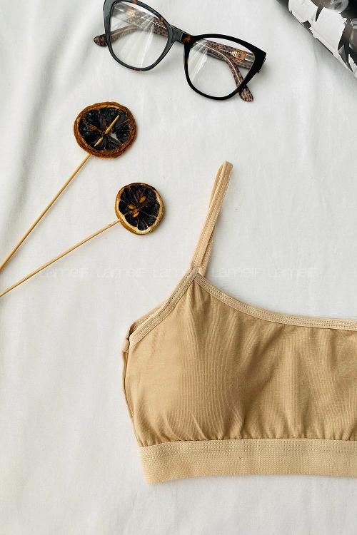 Lamelif Sporcu Penye  Büstiyer Sütyen Ten Rengi