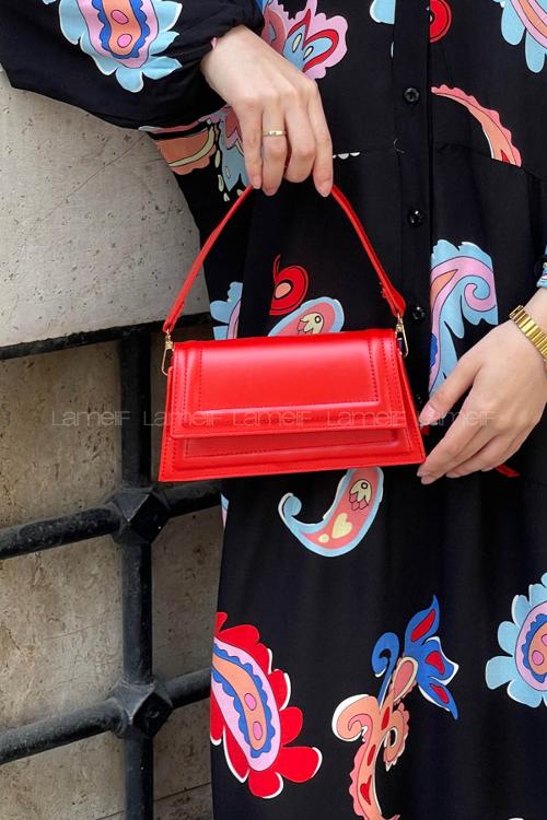 Lamelif Mini Julia Model Kadın El Ve Omuz Çantası Kırmızı