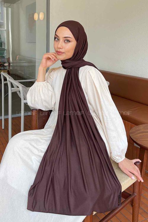 Lamelif Acı Kahve Penye Şal