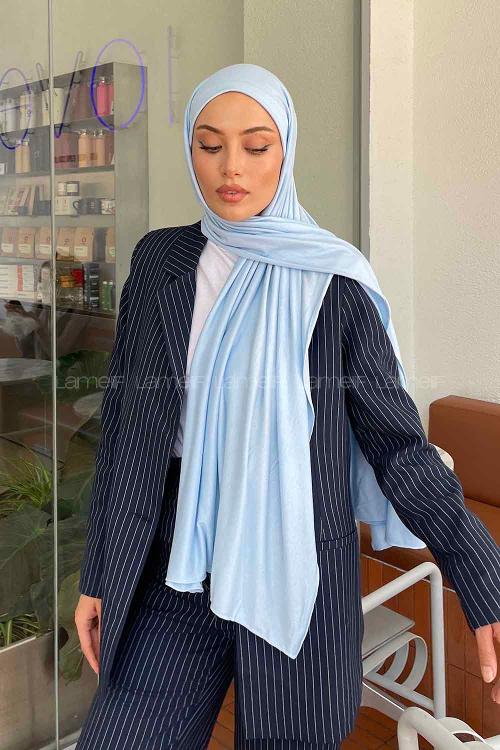 Lamelif Bebe Mavi Penye Şal
