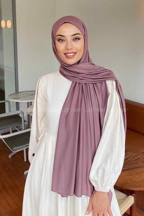 Dark Pink Combed Fabric Straight Shawl