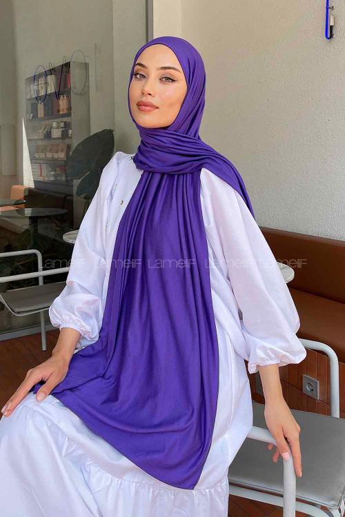 Lamelif Penye Şal Violet