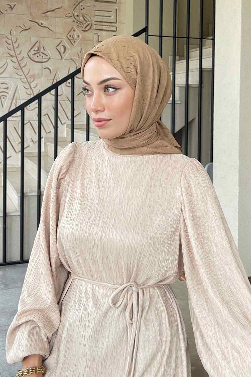Gold Cotton Fabric Straight Scarf