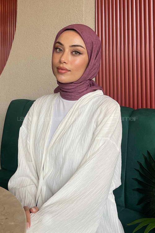 Lamelif Bambu Eşarp Koyu Gül