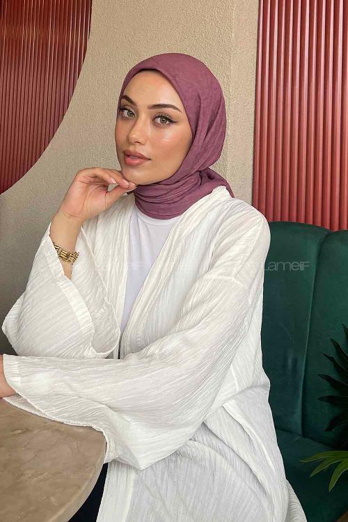 Lamelif Bambu Eşarp Koyu Gül