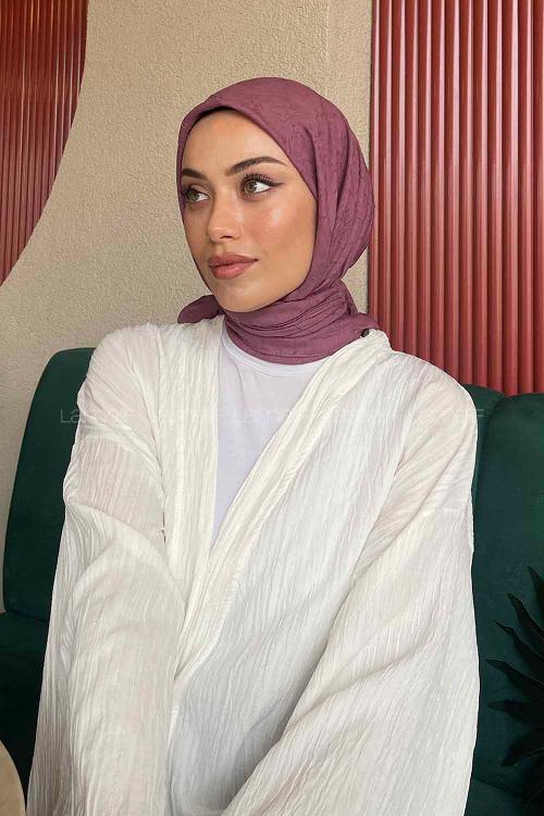 Lamelif Bambu Eşarp Koyu Gül