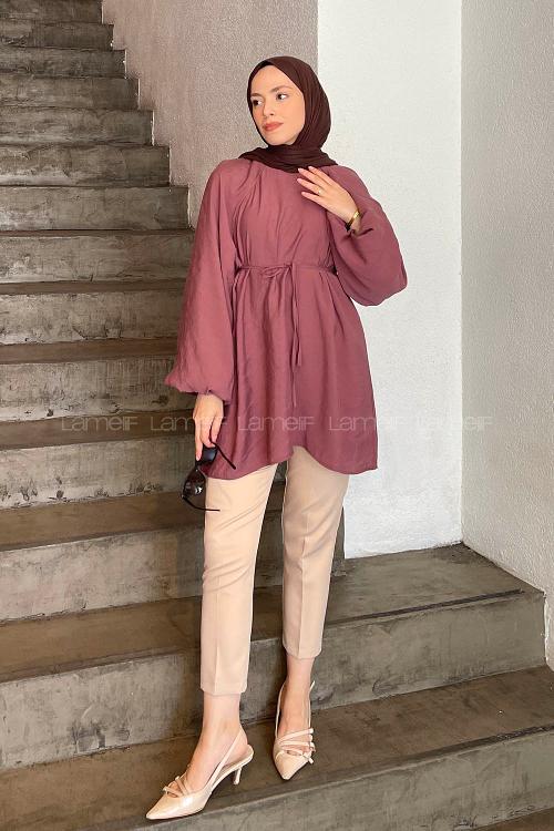 Rose Crew Neck Cotton Tunic