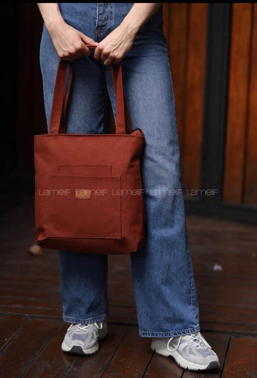 Tan Without Accessories Rope Hand Bag Bag