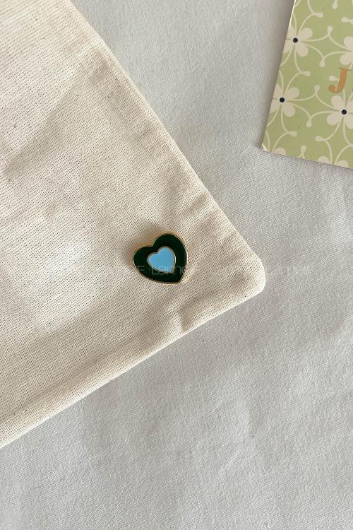 Lamelif Kalp Demir Broş