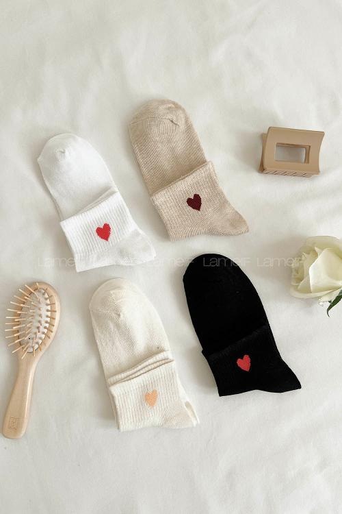 Lamelif 4lü Kalpli Yarım Konç Çorap