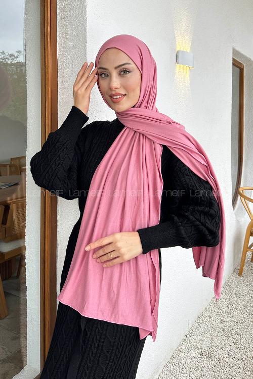 Lamelif Penye Şal Gül Kurusu