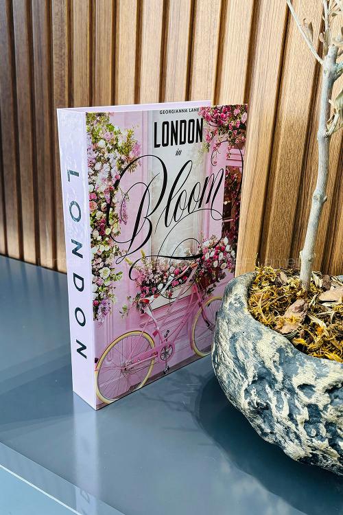 Lamelif Londan in Bloom Yazılı Dekorafif Kitap Kutusu