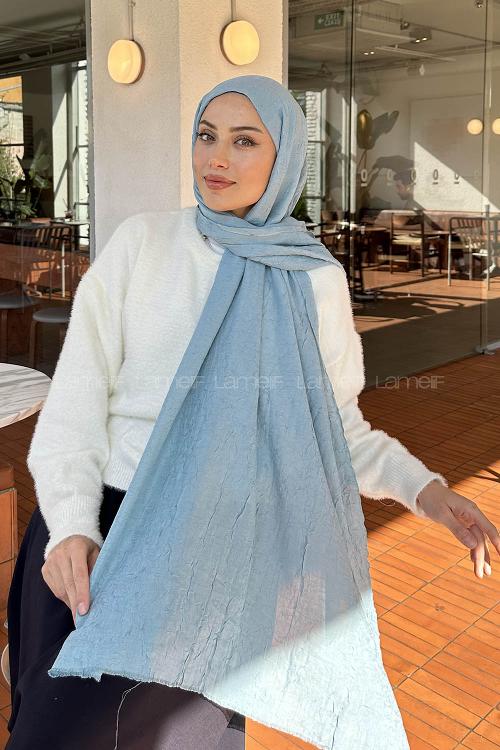 Lamelif Bambu Şal Mavi