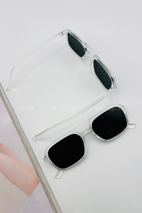 Lamelif Şeffaf Çerçeve Siyah Güneş Gözlüğü