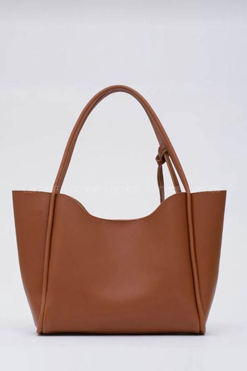 Tan Buckle Skin Hand Bag Bag