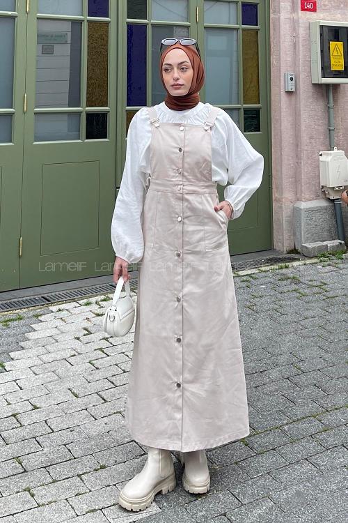 Stone Normal Neck Gabardin Dresess