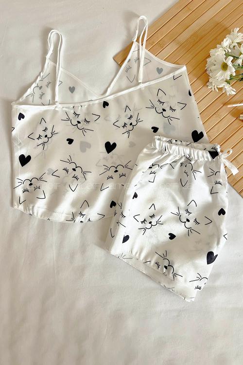 Lamelif Saten Takım Desteksiz