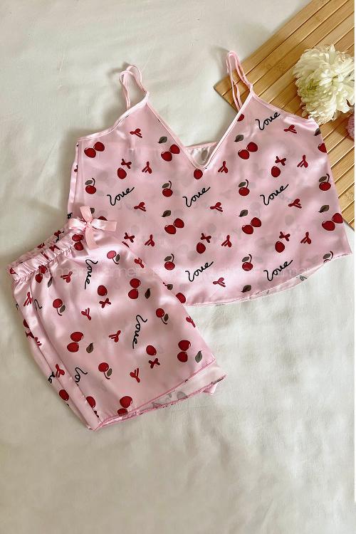 Lamelif Saten Takım Desteksiz