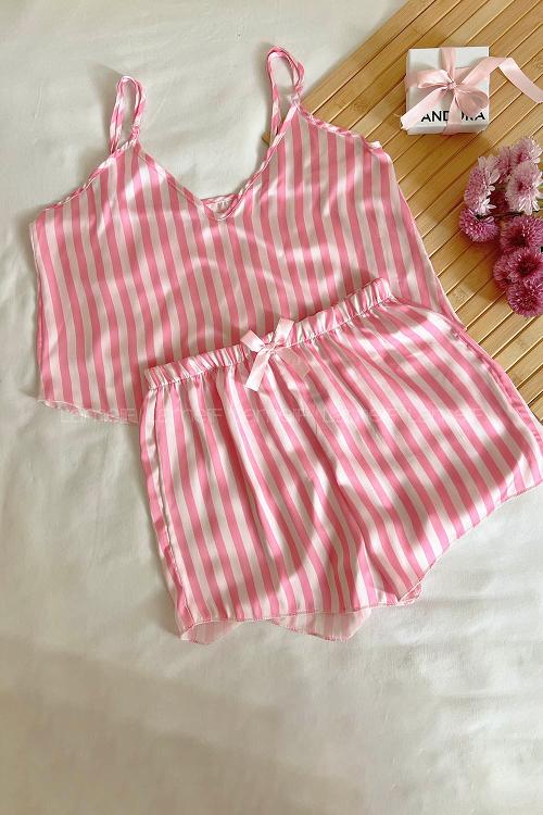 Lamelif Saten Takım Desteksiz