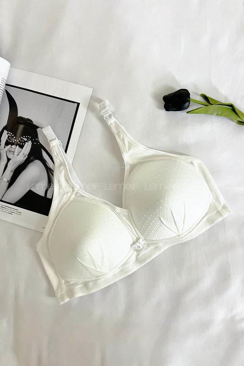 White Cotton Without Underwire Unsupport Bralet