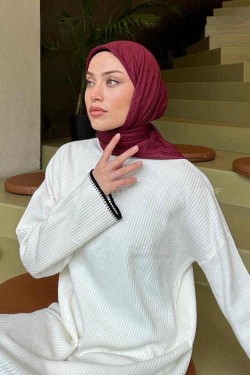 Lamelif Bambu Eşarp Acı Bordo