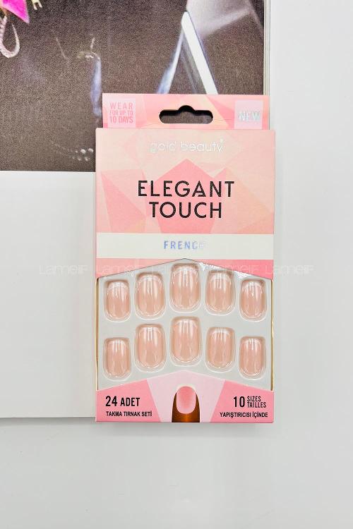 Lamelif Gold Beauty French Takma Tırnak 24 lü Pudra