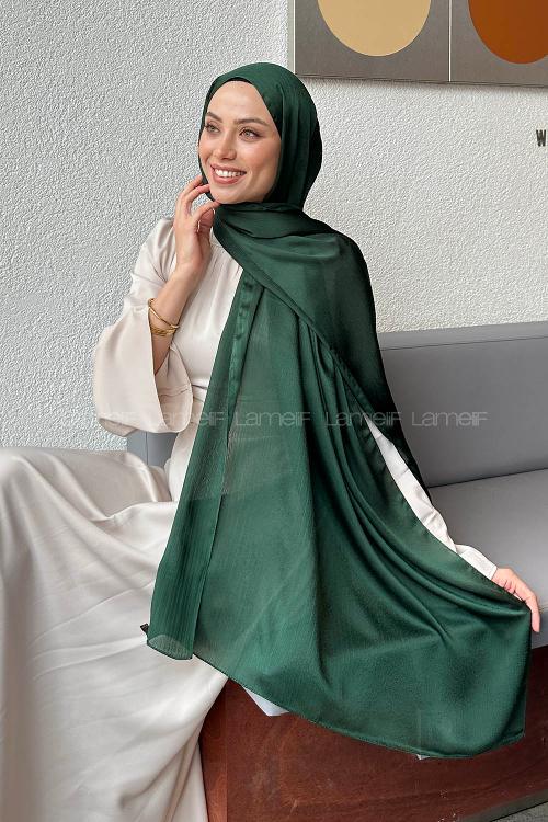 Lamelif Janjan Şal Zümrüt Yeşili