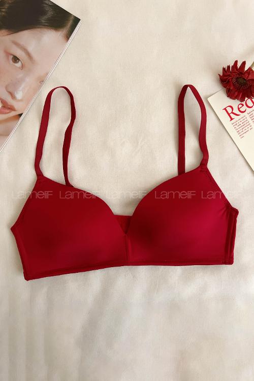 Sour Cherry Cotton Fabric Underwire Support Bralet