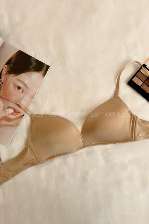 Camel Cotton Fabric Underwire Support Bralet