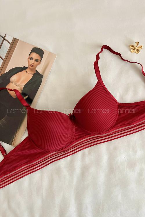 Lamelif Fitilli Destekli Push Up Sütyen