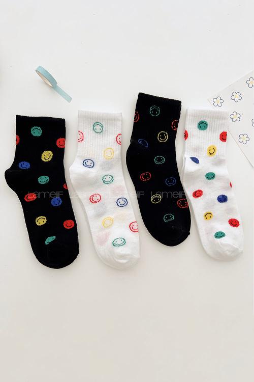 Lamelif 4lü Gülen Yüz Kolej Çorap