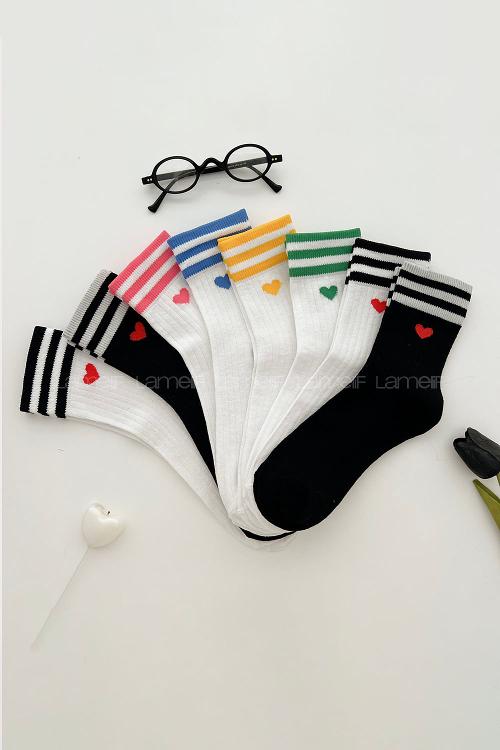 Lamelif 8li Fitilli Kalpli Kolej Çorap