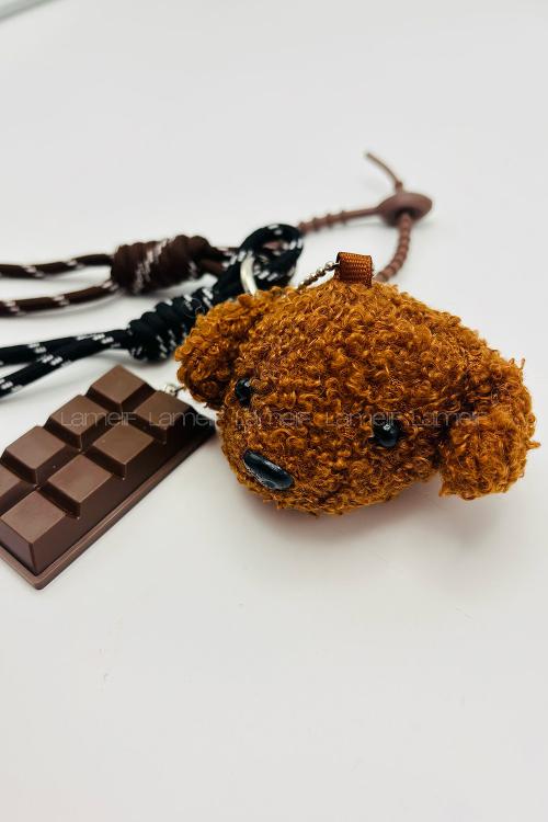 Lamelif Kahve Teddy Ayıcık Çanta Charmı