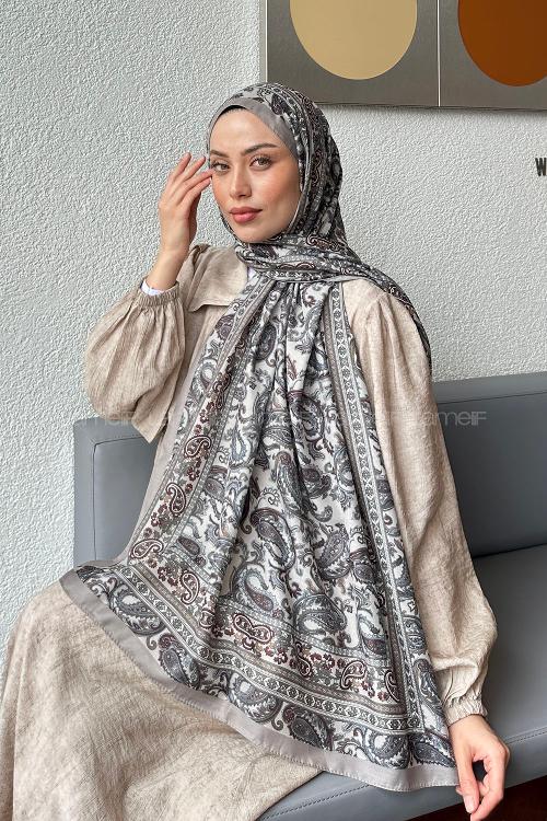 Mink Cotton Striped Shawl