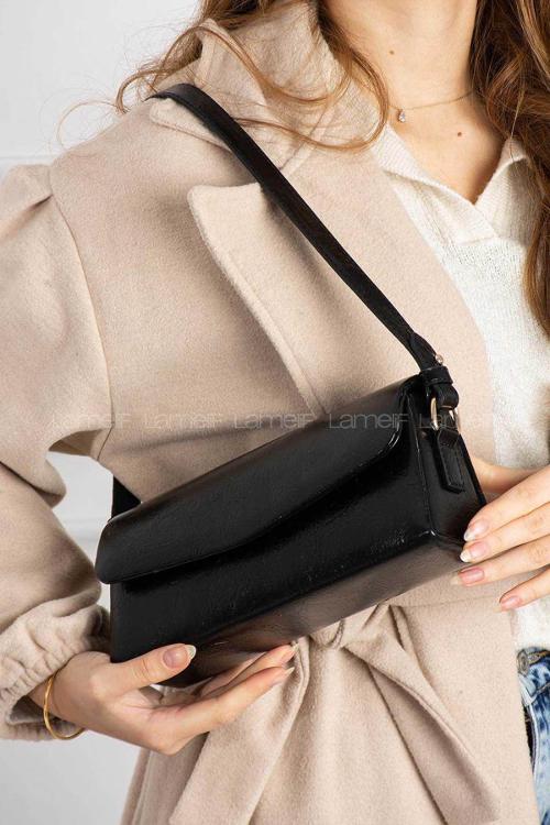 Lamelif Gloria Model Deri Kadın El Ve Omuz Çantası Siyah